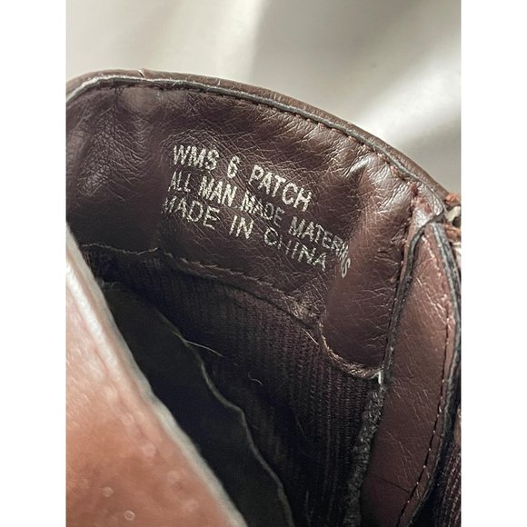 Report Patch 2-Tone Brown Strap Criss Cross Buckle Design Ankle Boots - 6 - Picture 9 of 9